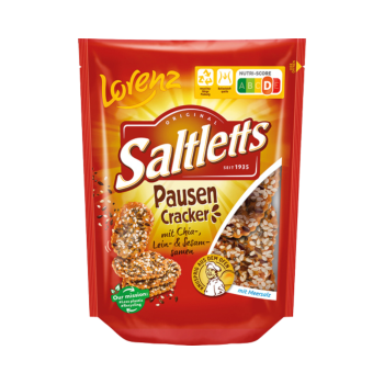 Lorenz Saltletts Pausen Cracker mit Meersalz, mit Chia­, Lein­ und Sesamsamen, 100g